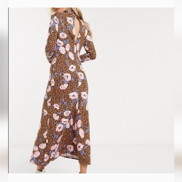 Free People Retro Romance Mixed Print Midi Dress M - Picture 4 of 13